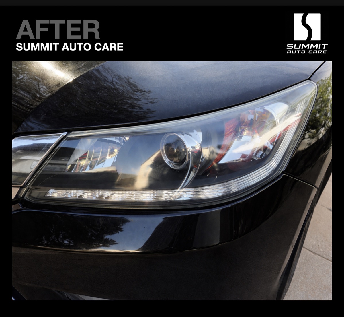 Headlight after restoration