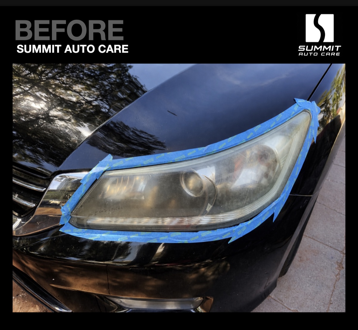 Headlight before restoration