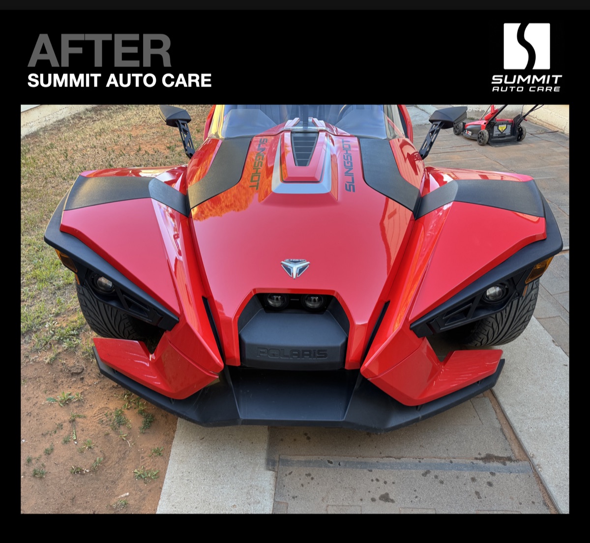 Polaris Slingshot exterior after detailing